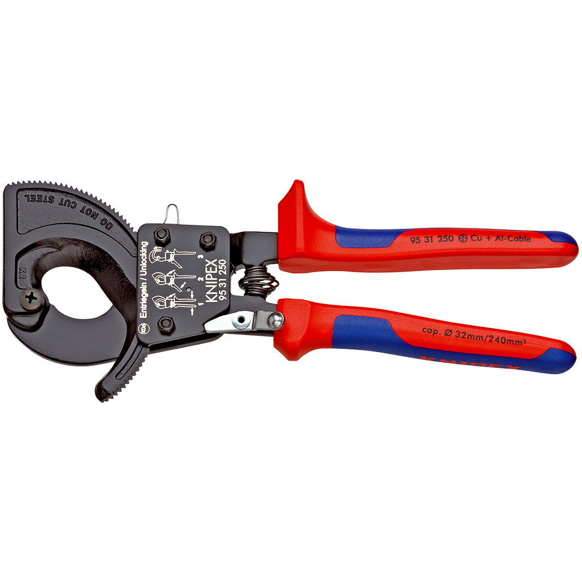 KNIPEX Kabelschneider schwarz lackiert