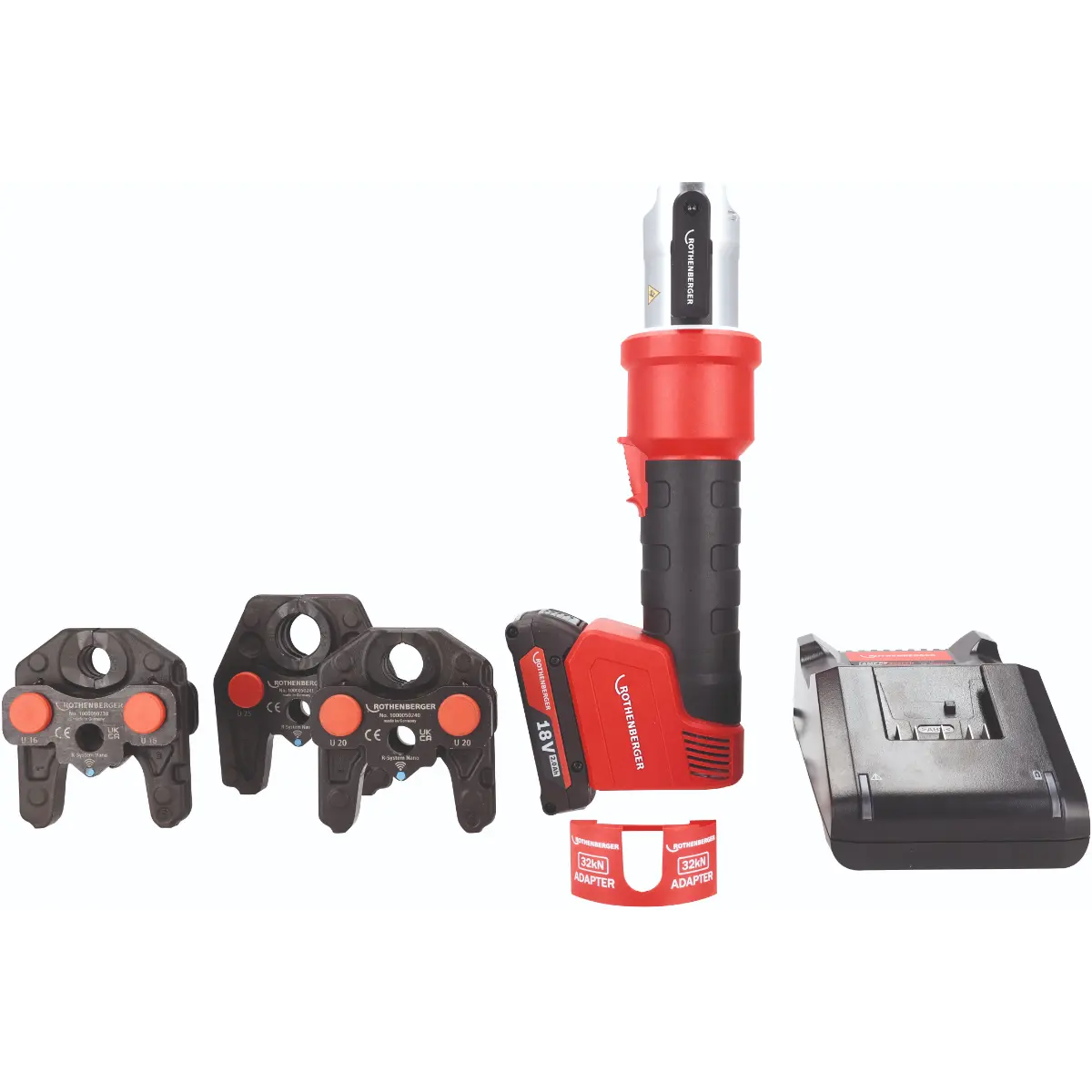 Rothenberger ROMAX NANO iJAWs Set, U, 16-20-25mm, 2Ah, AMPShare