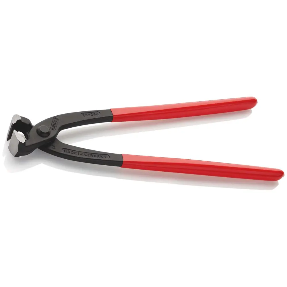 KNIPEX Monierzange (Rabitz- oder Flechterzange) mit Kunststoff überzogen schwarz atramentiert 280 mm