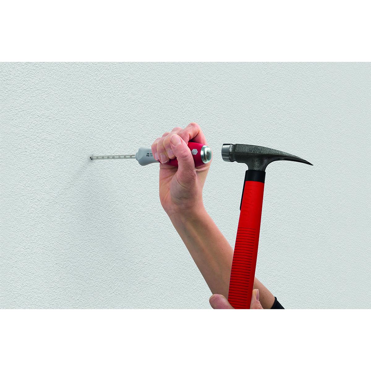 Wiha Dübellochschläger Set SoftFinish mit 6 mm Rundklinge und 4 Dübeln