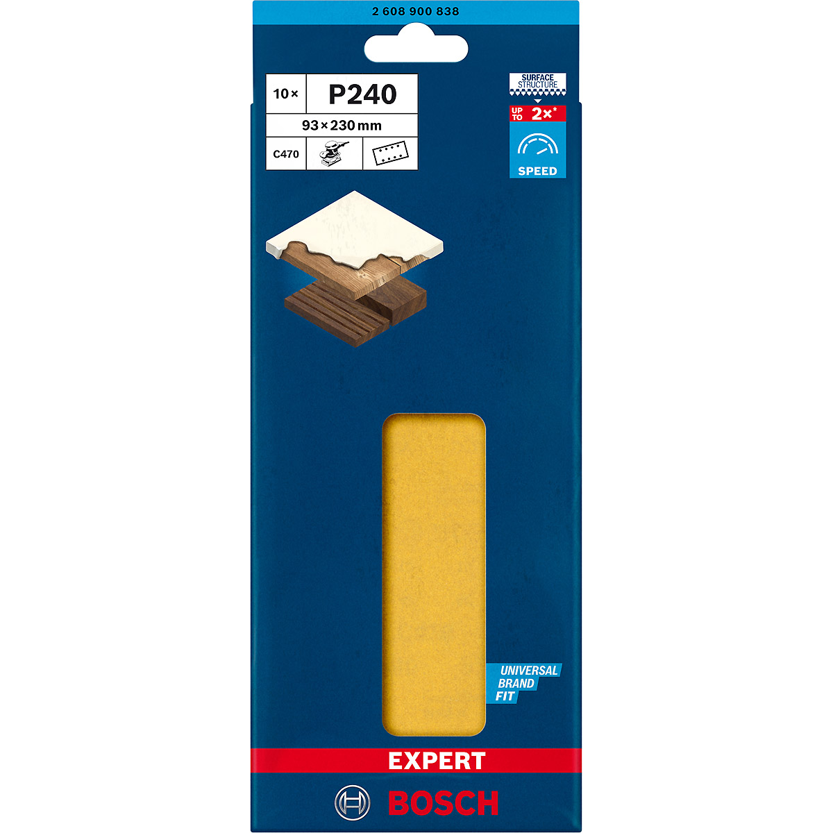 Bosch EXPERT C470 Schleifpapier mit 8 Löchern für Schwingschleifer