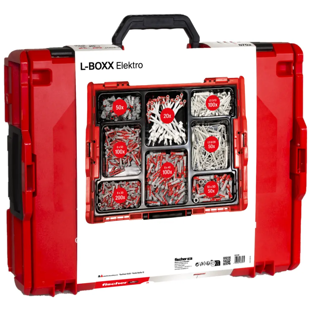 Fischer Dübelsortiment L-BOXX 102 Elektro (670 Teile)