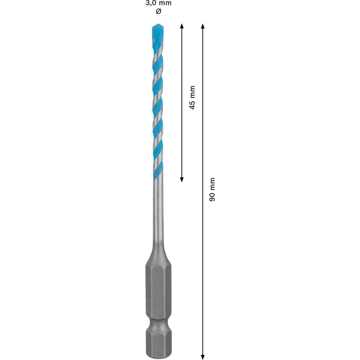 Bosch EXPERT HEX-9 Multi Construction Bohrer, 3 x 45 x 90 mm
