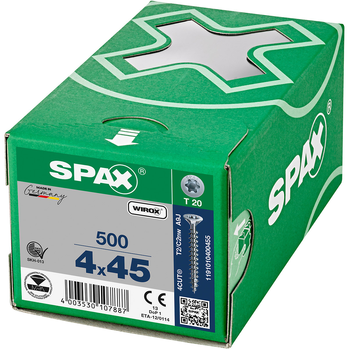 SPAX Senkmultikopf T-Star Plus T20 Vollgewinde WIROX, 500 Stück