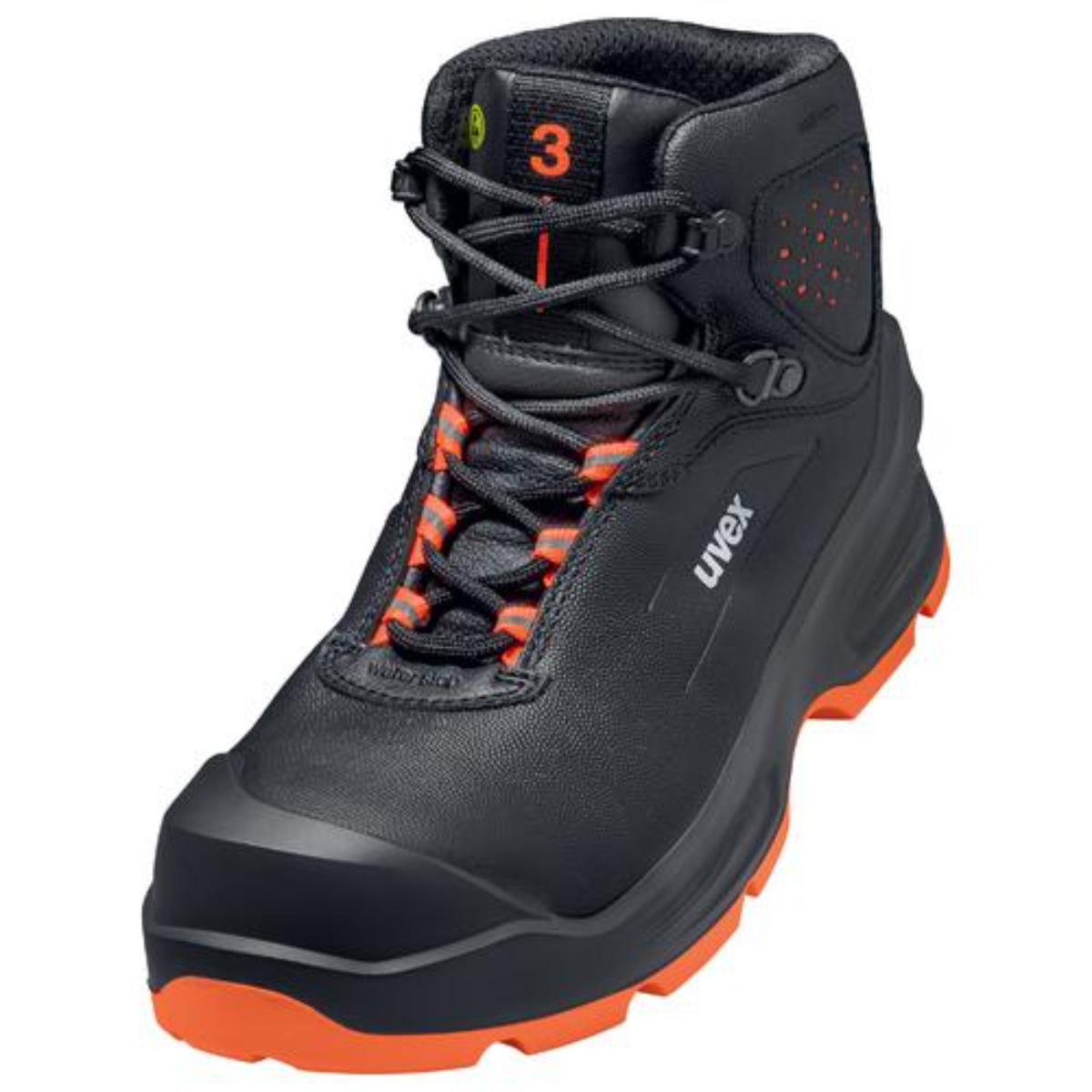 uvex 3 Sicherheitsschuh Stiefel S3, schwarz/orange