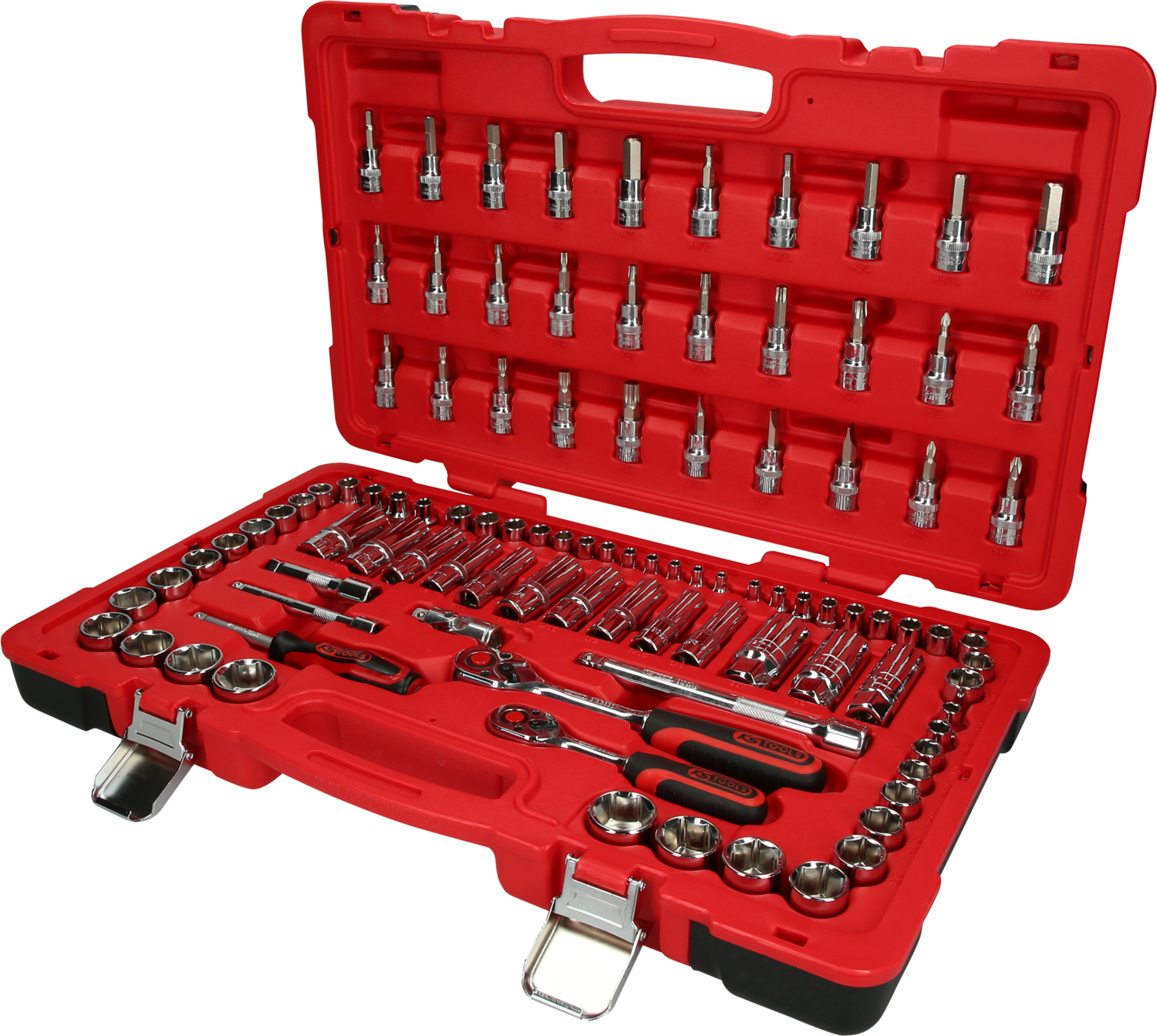 KS Tools 1/4"+3/8" CHROMEplus Steckschlüssel-Satz, 100-tlg