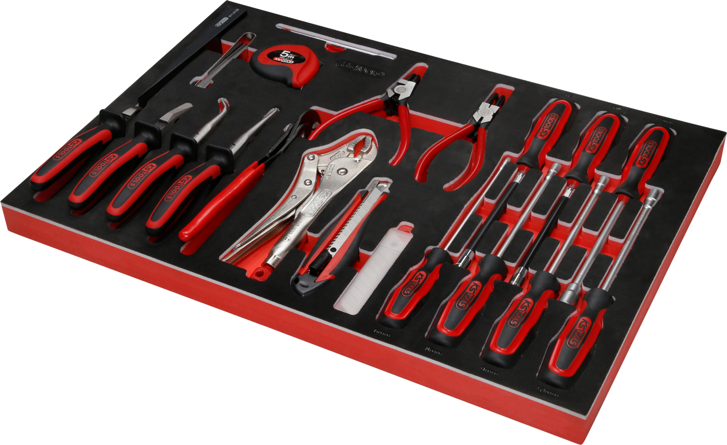 KS Tools Schraubendreher- - und Zangen-Satz in Schaumstoffeinlage, 32-tlg