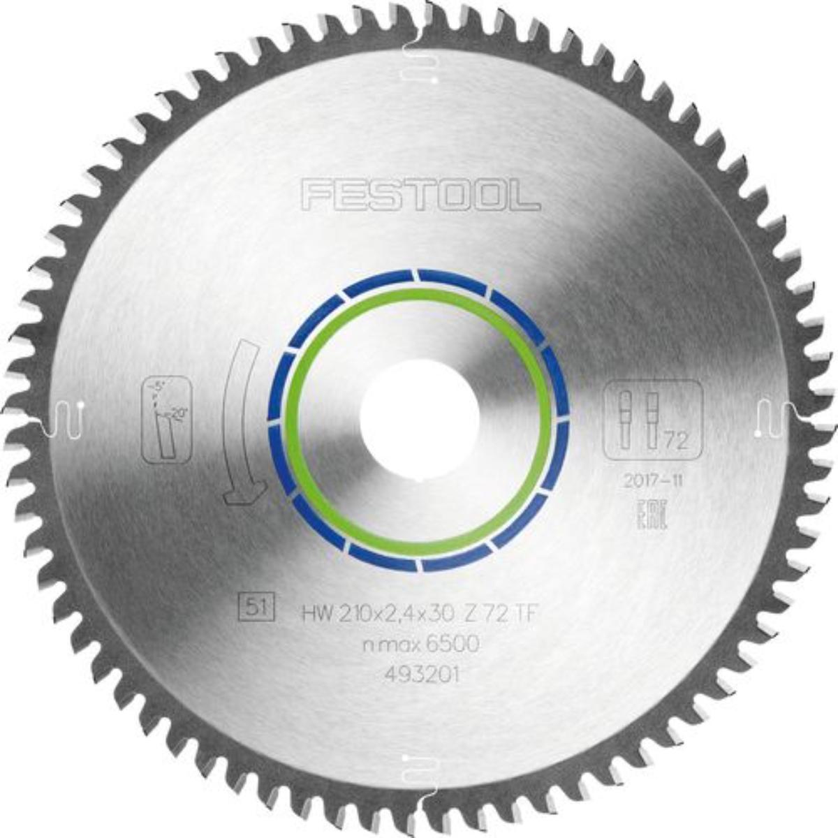 Festool Kreissägeblatt ALUMINIUM/PLASTICS HW 210x2,4x30 TF72