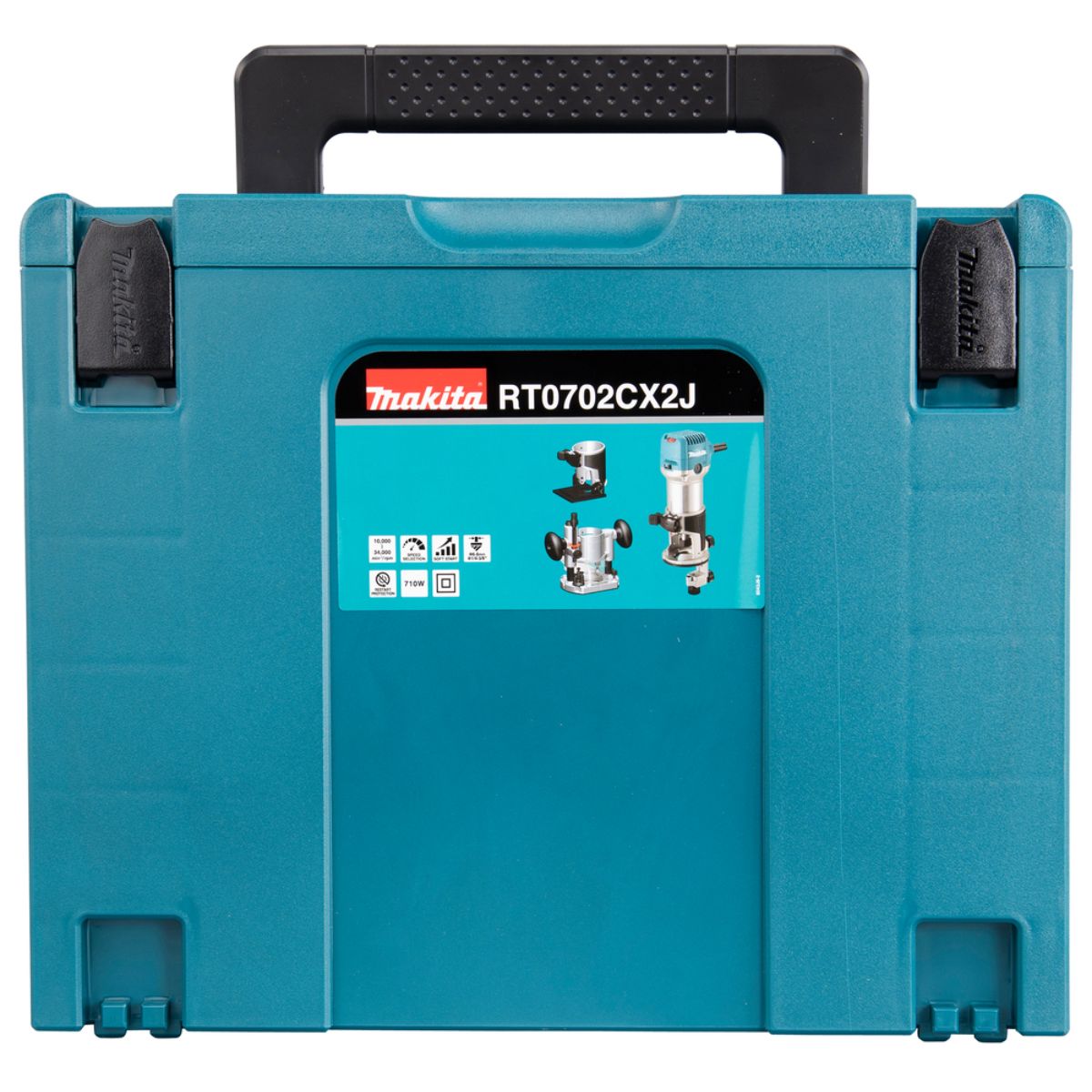 Makita Multifunktionsfräse 710 W inkl. Fräsmodule im MAKPAC RT0702CX2J