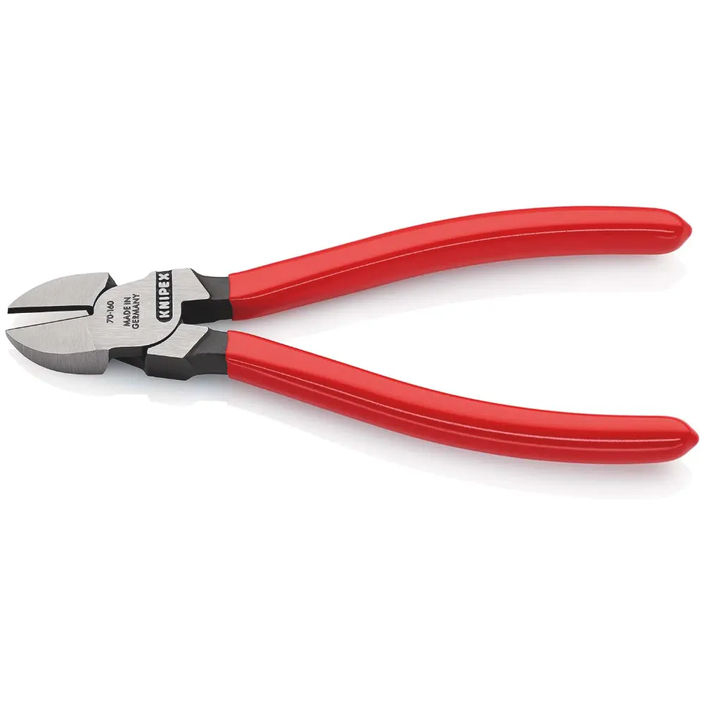 KNIPEX Seitenschneider mit Kunststoff überzogen schwarz atramentiert 160 mm