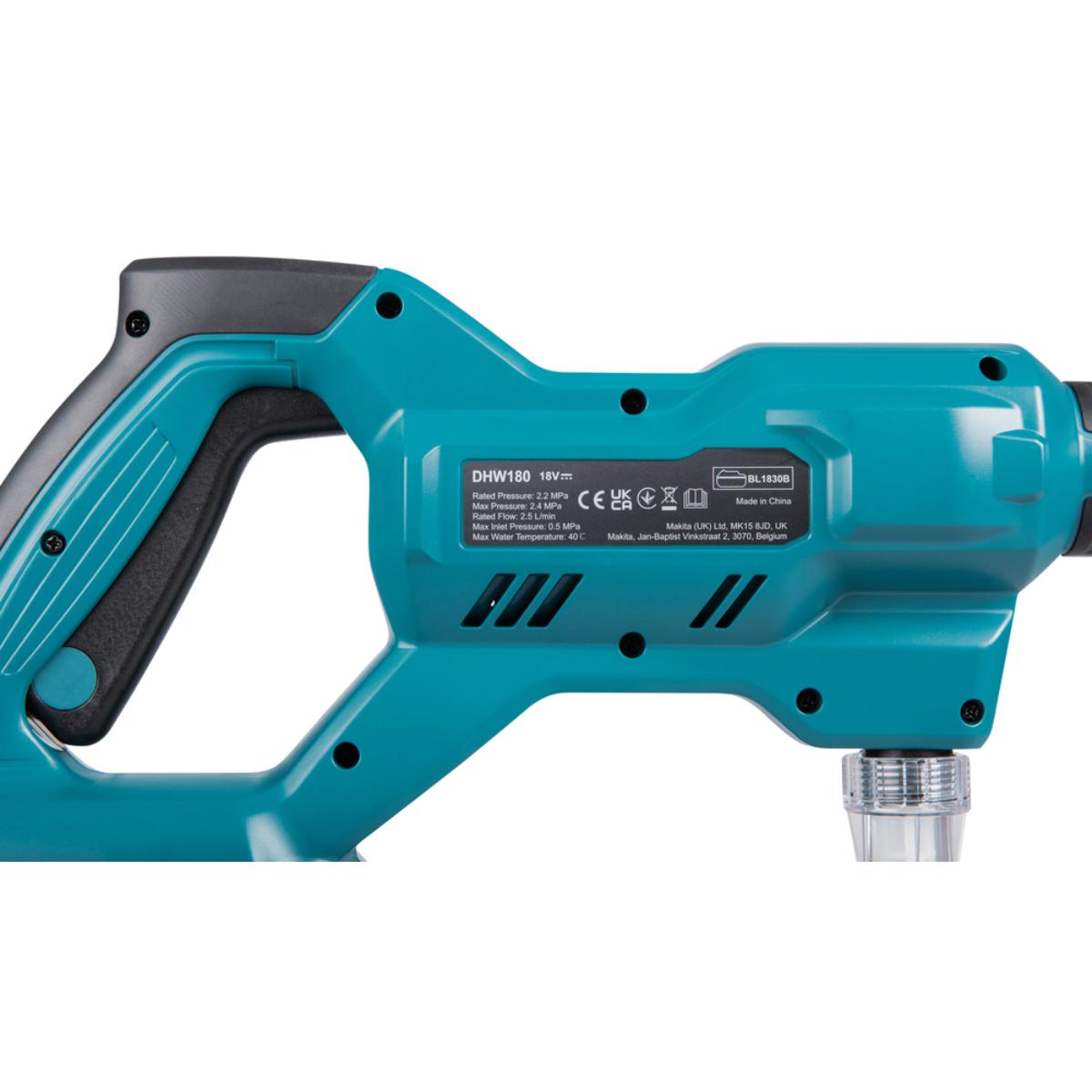 Makita Akku-Druckreiniger LXT 18V - 24 bar - 150 l/h - DHW180Z