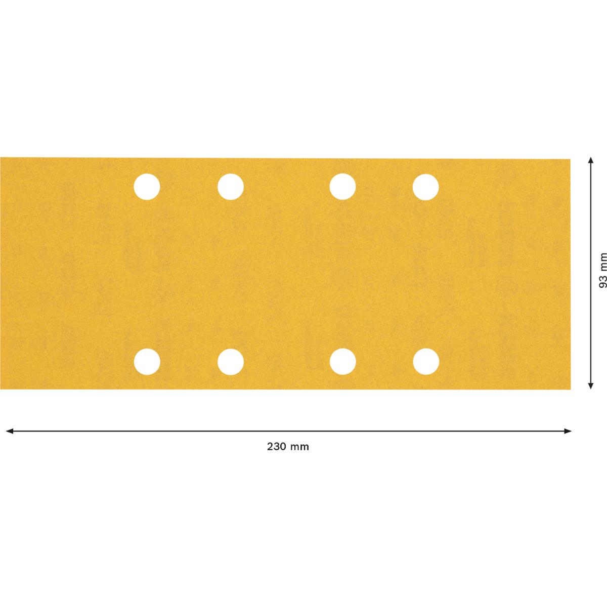 Bosch EXPERT C470 Schleifpapier-Set, 80 x 133 mm, K 240, 50 Stück
