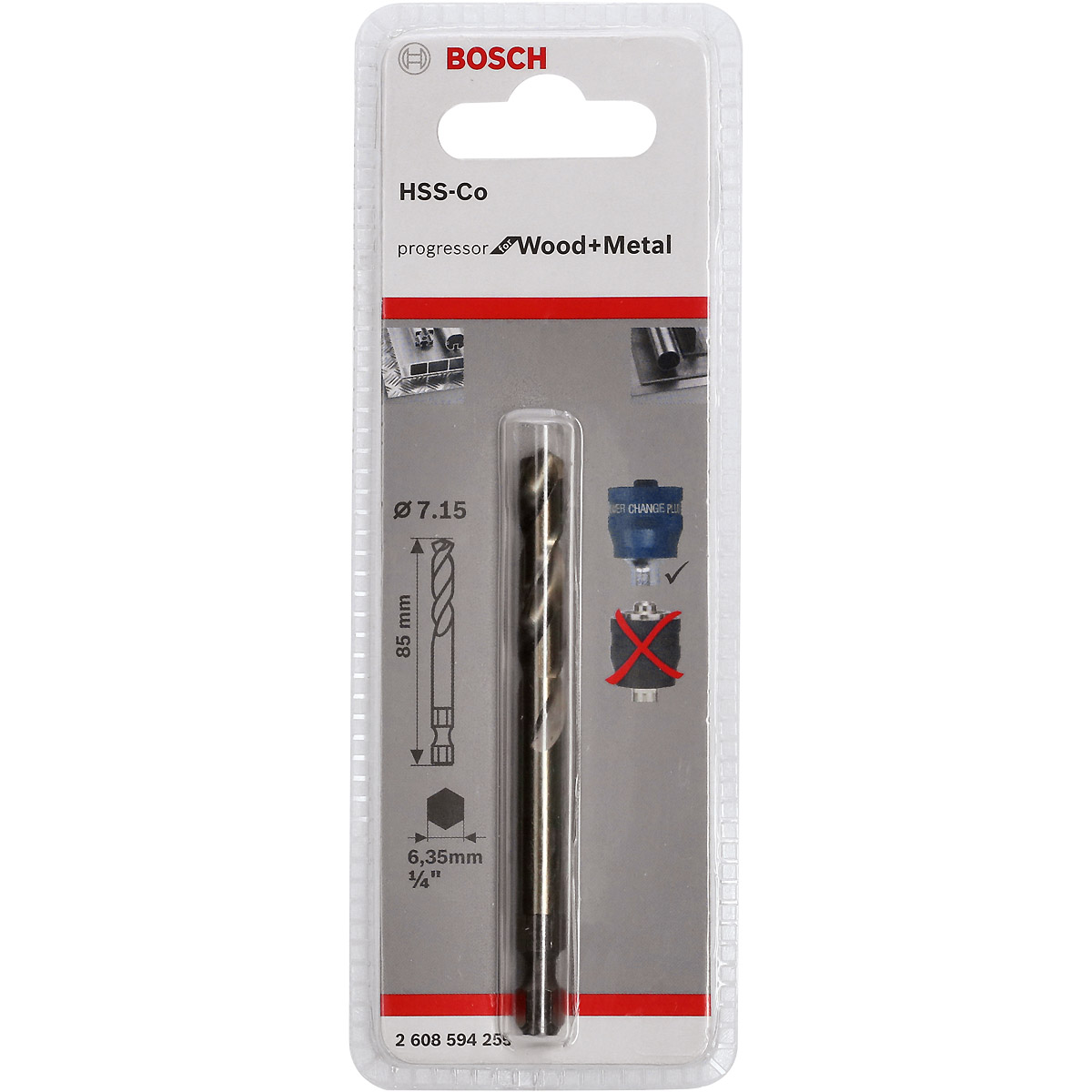 Bosch Zentrierbohrer Plus HSS-Co, 7,15 x 85 mm