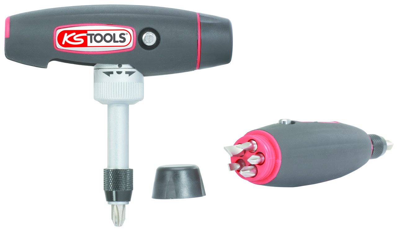 KS Tools 1/4" T-Griff Ratschen-Bit-Schraubendreher, 7-tlg