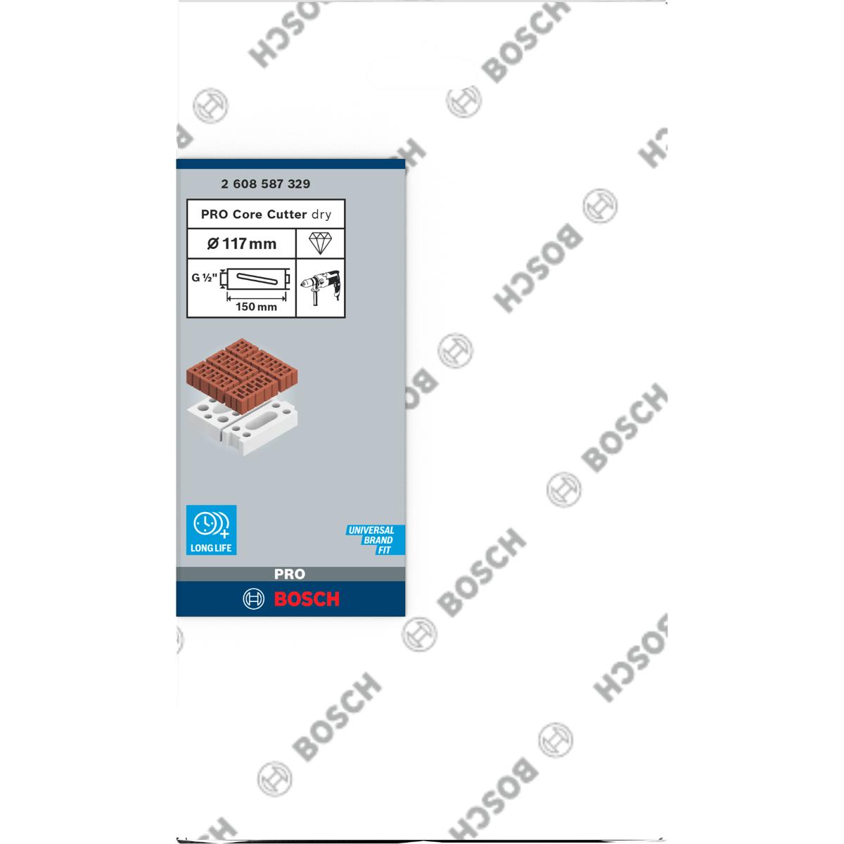 Bosch PRO Diamanttrockenbohrkrone G 1/2 Zoll, Best for Universal