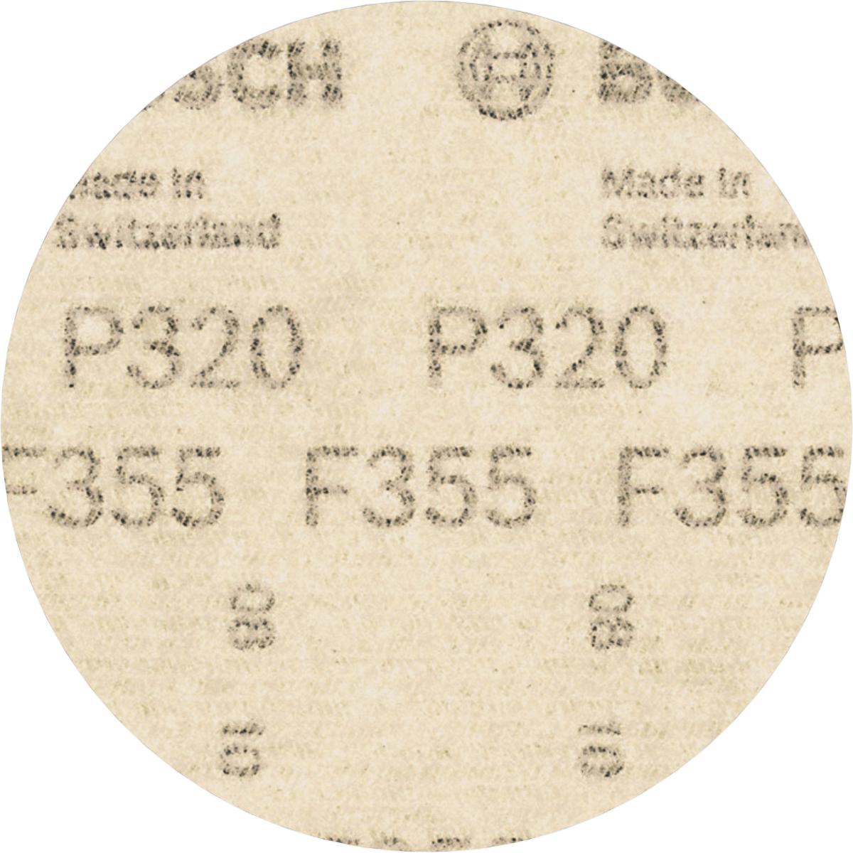 Bosch PRO Schleifblatt Papier F355, 125 mm, ungelocht, Klett, 10er-Pack