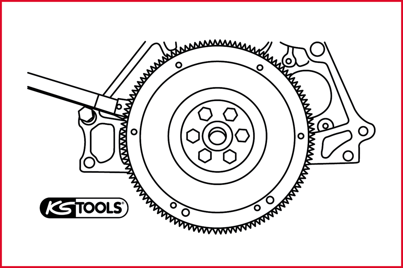 KS Tools Schwungrad-Halteschlüssel, 255mm