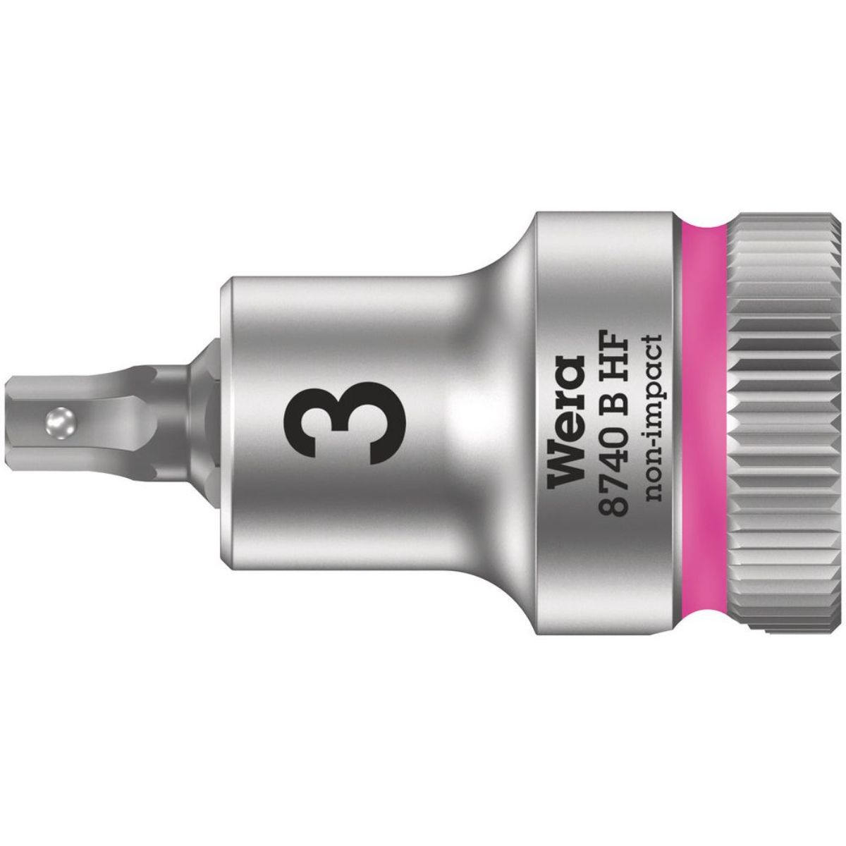 Wera 8740 B HF Zyklop Bitnuss + 3/8"-Antrieb + Haltefunktion für Innensechskantschrauben, metrisch
