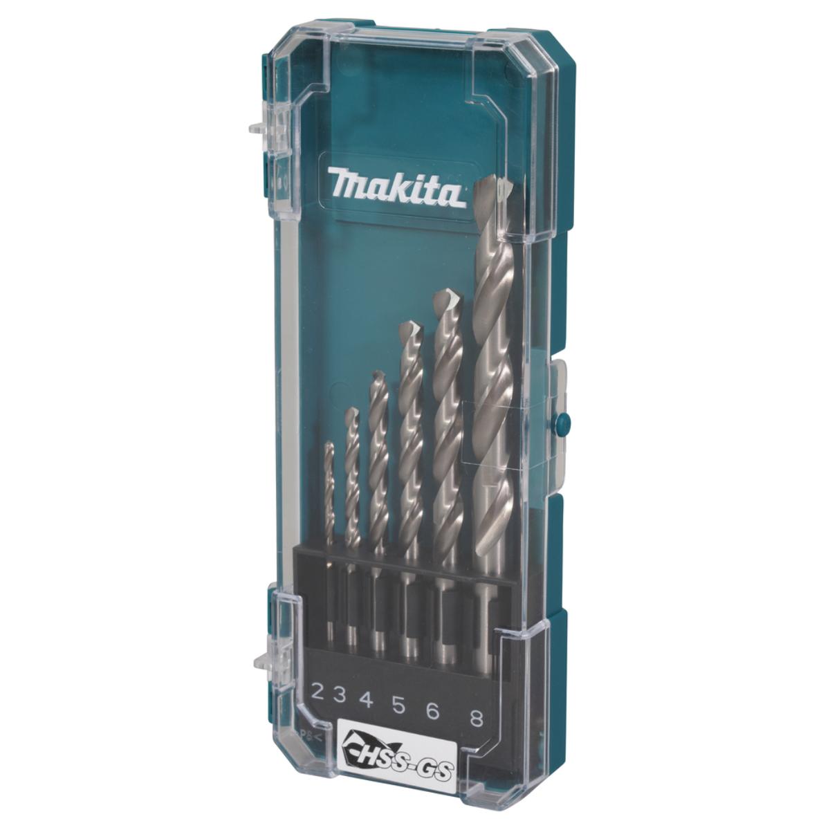 Makita HSS-GS Metallbohrer-Set 6-tlg. Ø 2-8 mm - D-78346