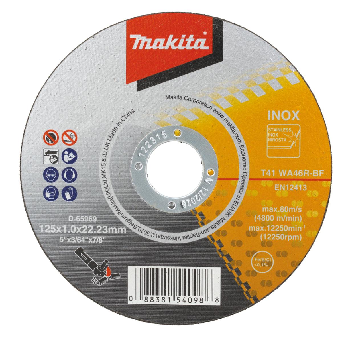 Makita Trennscheibe INOX 125x1,0mm Box mit 50 Stück Inhalt