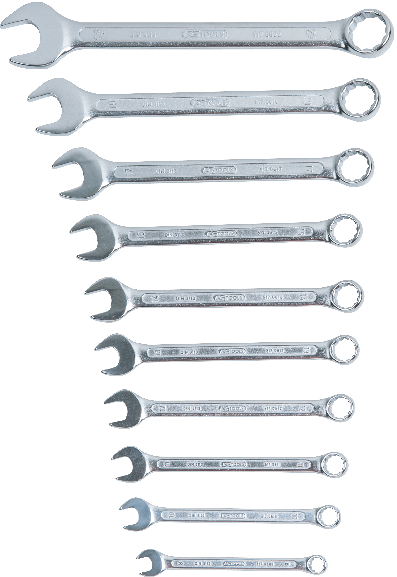 KS Tools Ringmaulschlüssel-Satz, abgewinkelt, 10-tlg 8-22mm