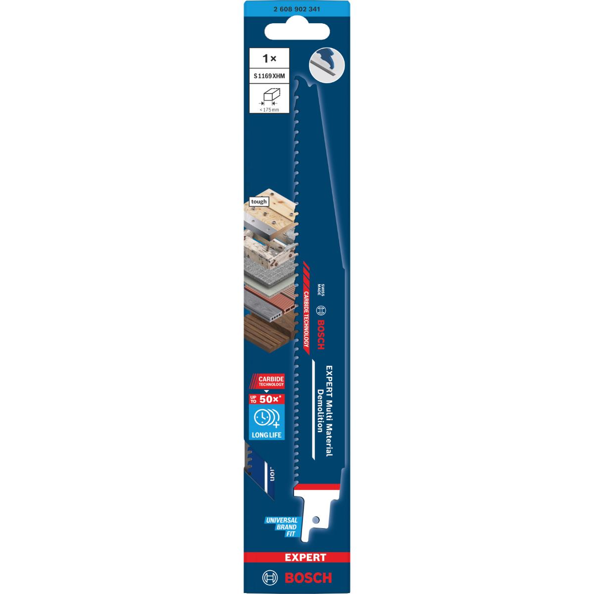 Bosch EXPERT Multi Material Demolition S1169XHM Säbelsägeblatt 225mm, 1-Stück
