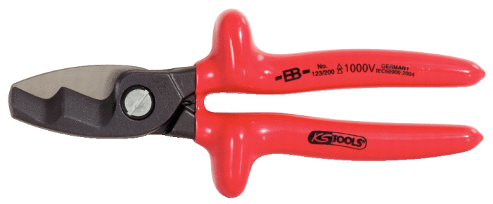 KS Tools 1000V Zwei-Schneiden-Kabelschere, 200mm