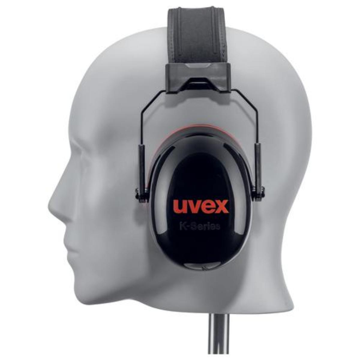 uvex K30 Kapselgehörschutz schwarz/ rot SNR 36 dB