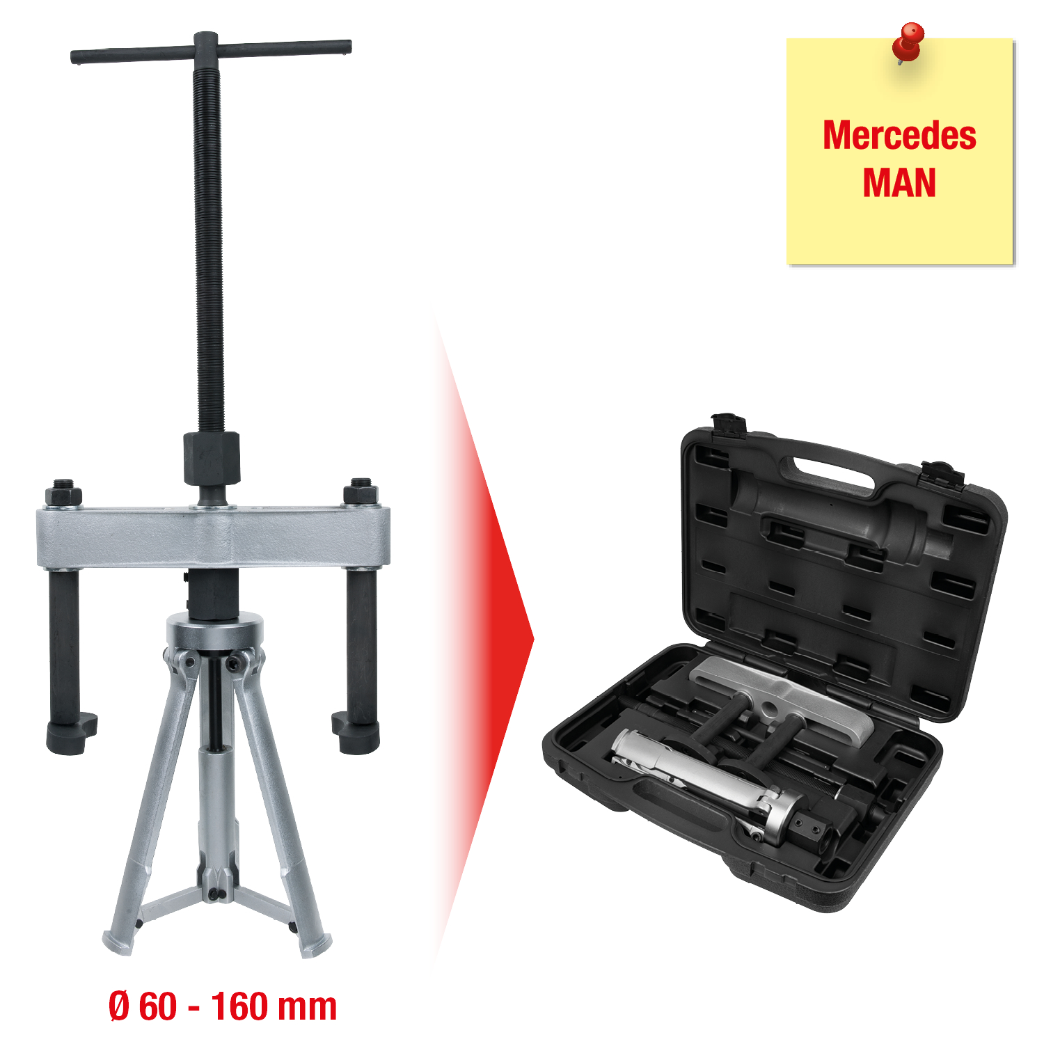 KS Tools Zylinderbuchsen-Auszieher-Satz, 6-tlg