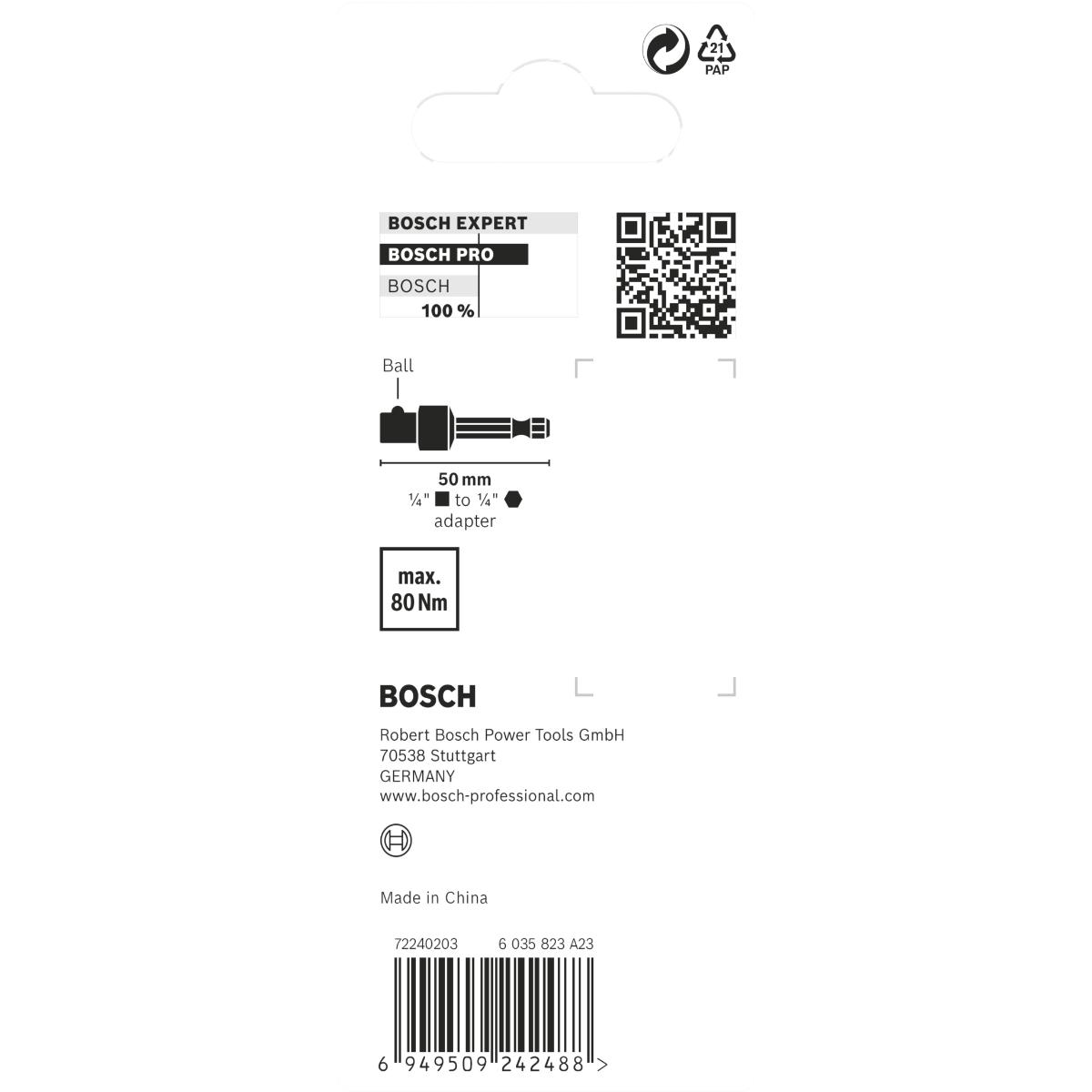 Bosch PRO Socket Adapter mit Kugelverbindung 50 mm