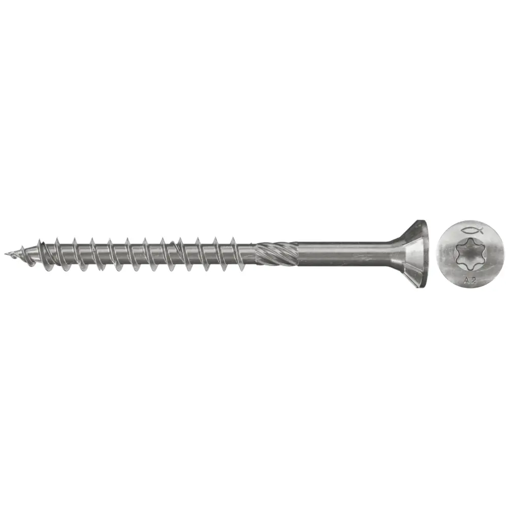 Fischer Spanplattenschraube PowerFast 3,5x35 FPF-ST A2P, Senkkopf, Innenstern TX, A2, Teilgewinde