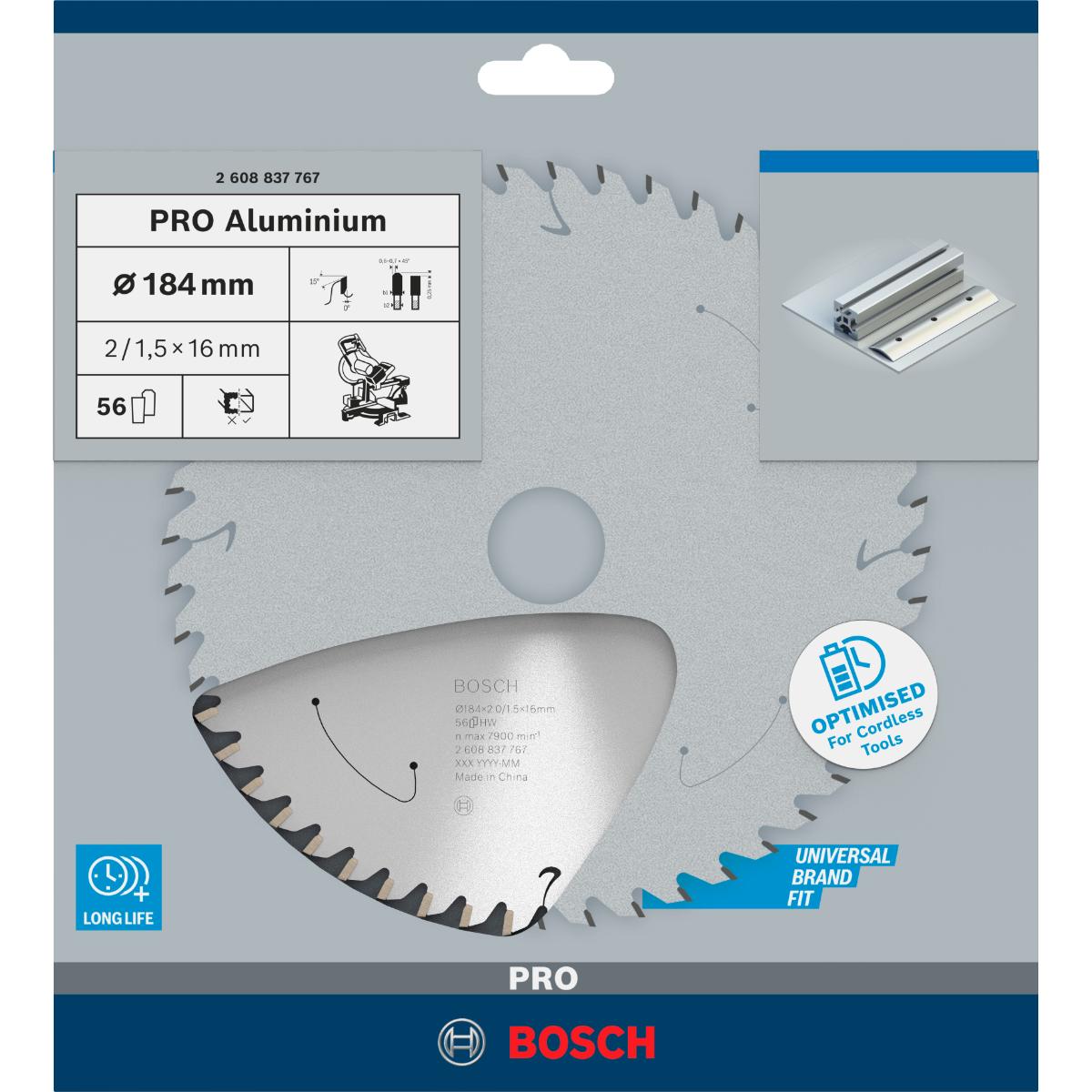 Bosch PRO Akku-Kreissägeblatt Standard for Aluminium