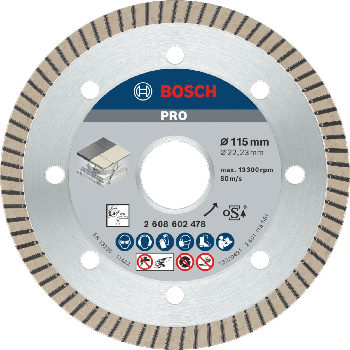 Bosch PRO Diamanttrennscheibe Best for Ceramic Extra-Clean Turbo