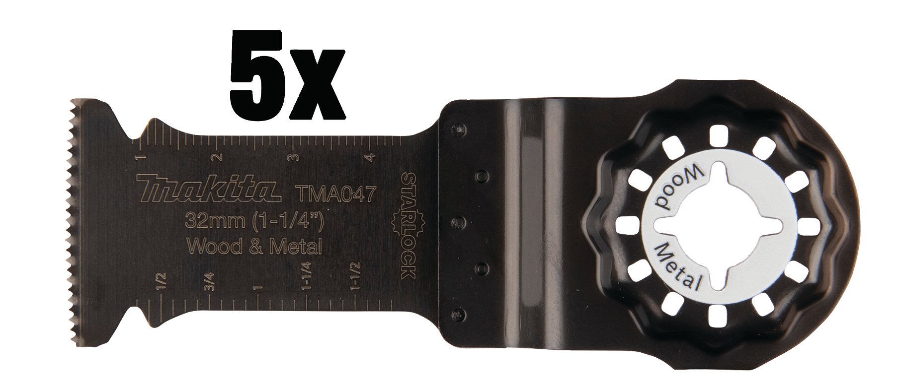 Makita Tauchsägeblatt, TMA047 - 32x50 mm - 1,3 mm für Metal und Holz, 5 Stück