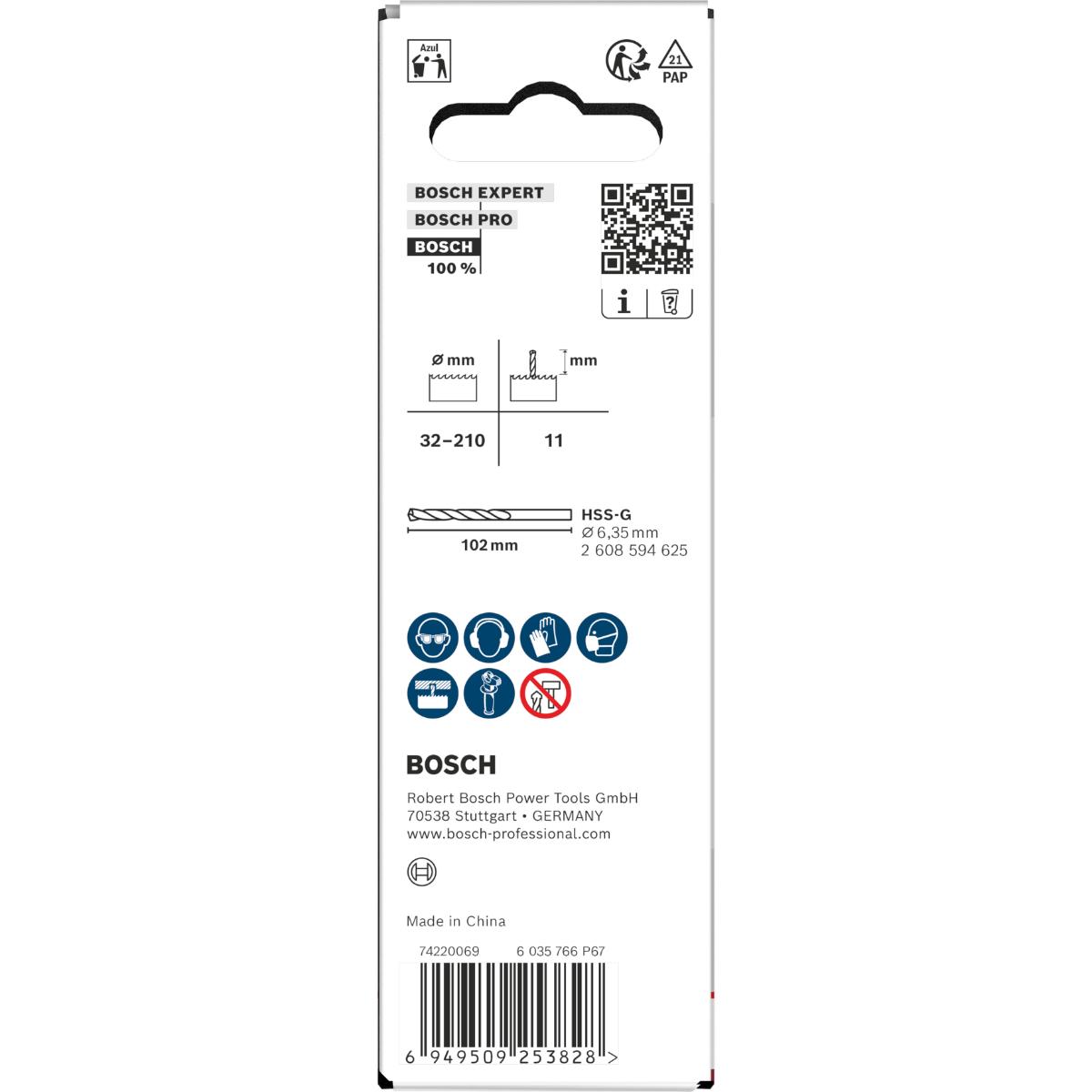 Bosch Aufsteckhalter und Zentrierbohrer für Lochsäge, 32-210 x 44 mm für LS 33-152,HEX