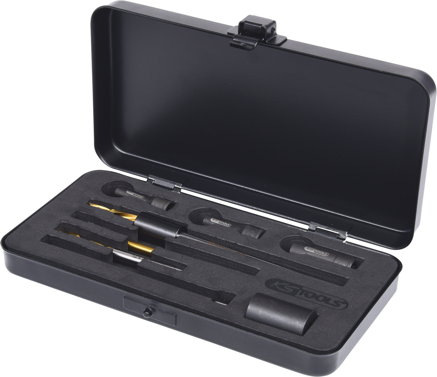 KS Tools Universal Glühkerzen-Ausbohrsatz M10 x 1, 8-tlg