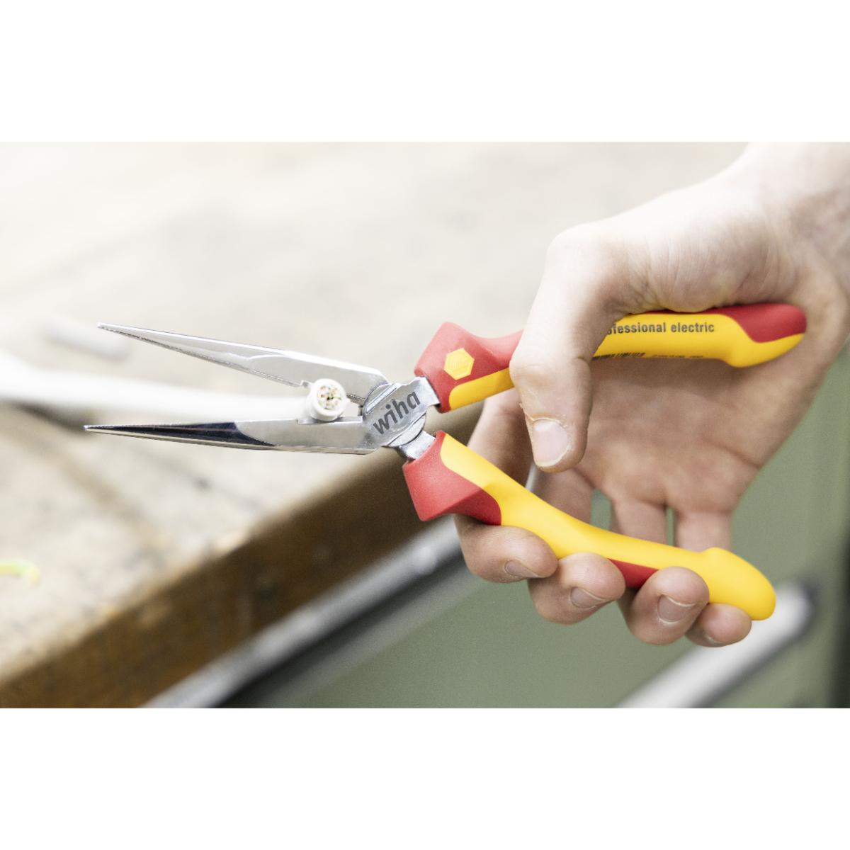 Wiha Flachrundzange Professional electric mit Schneide gerade Form - Blisterverpackung