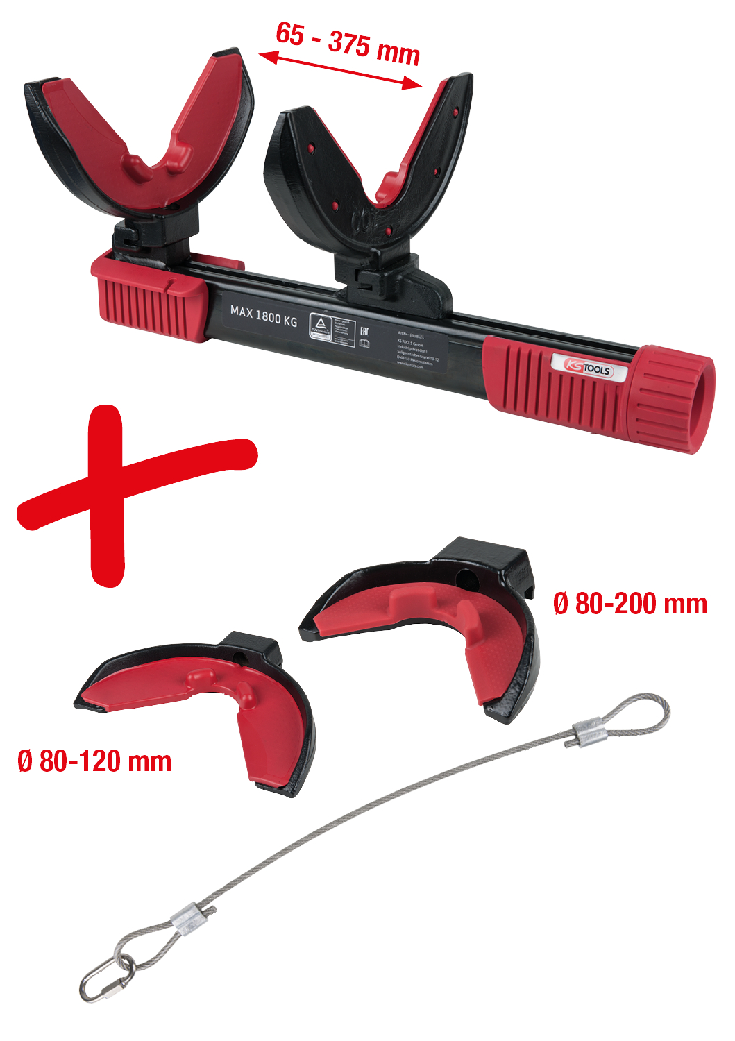 KS Tools Federspanner-Satz, 6-tlg, max. Belastung 1800kg