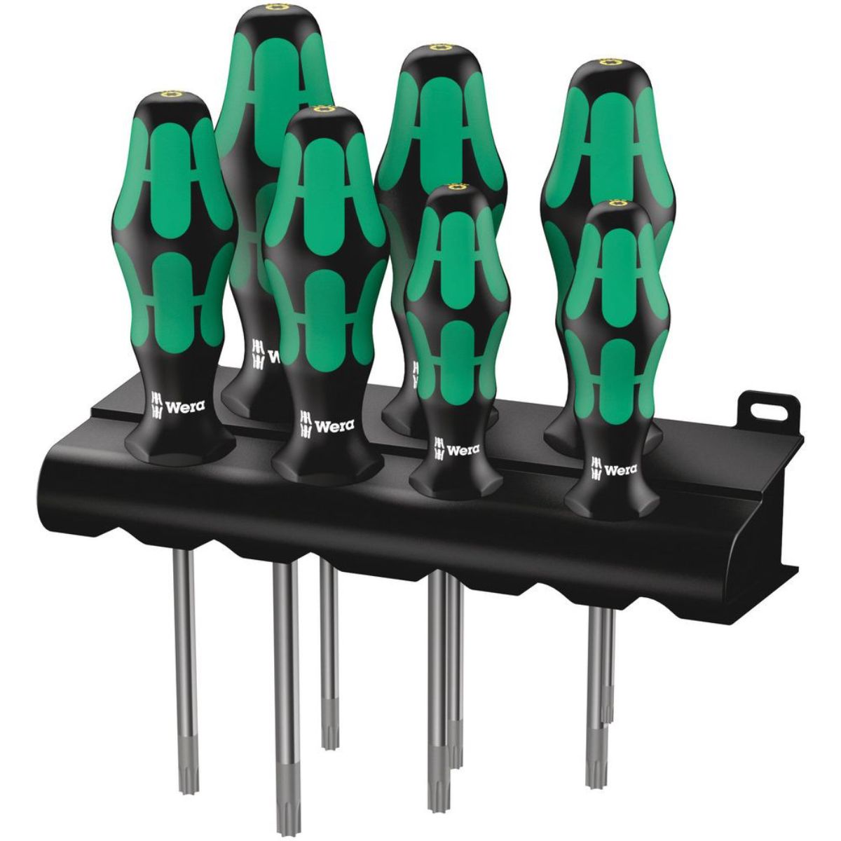 Wera 367/7 TORX HF Kraftform Plus Schraubendrehersatz mit Haltefunktion + Rack, 7-teilig