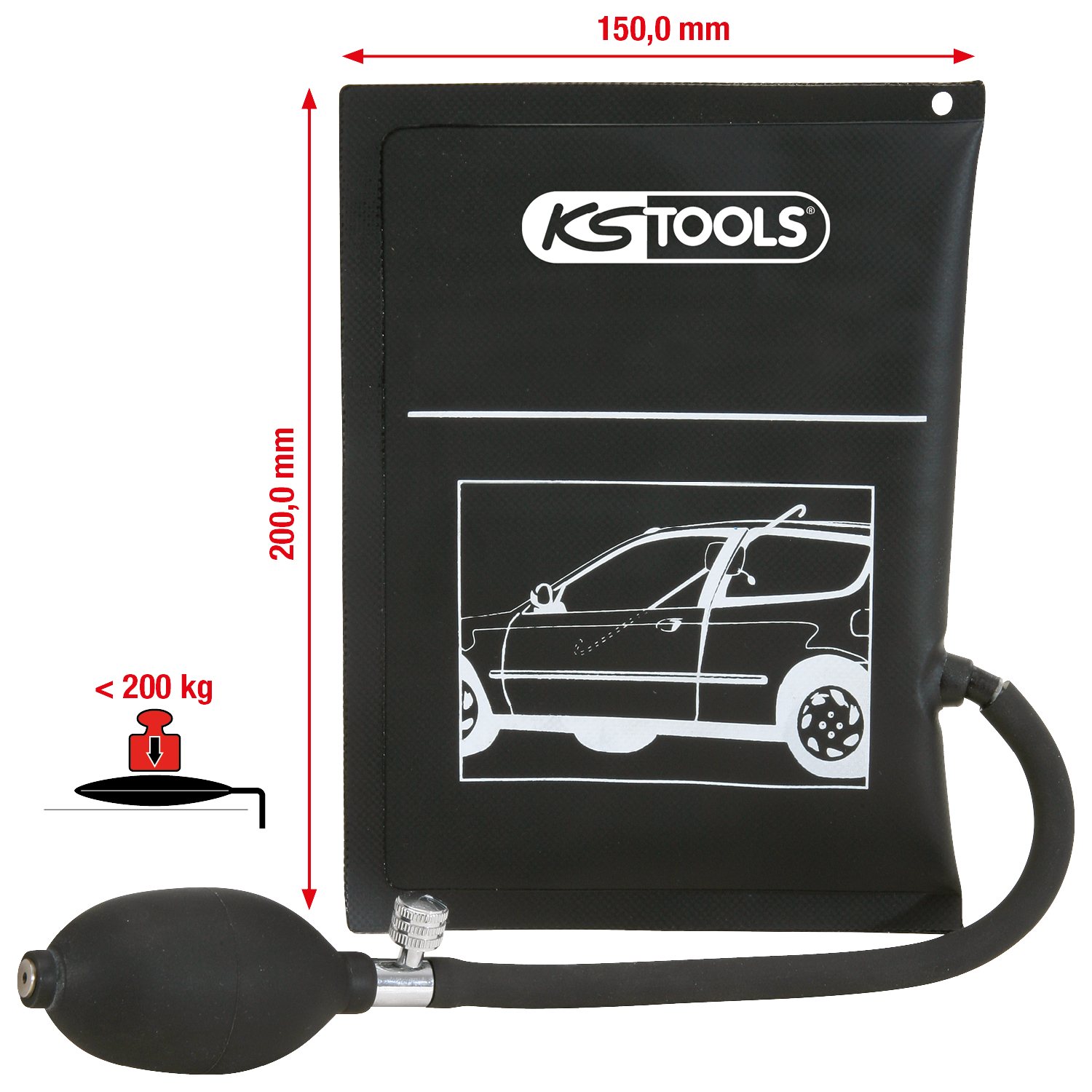 KS Tools Druckkissen mit Handpumpe, 150x200mm