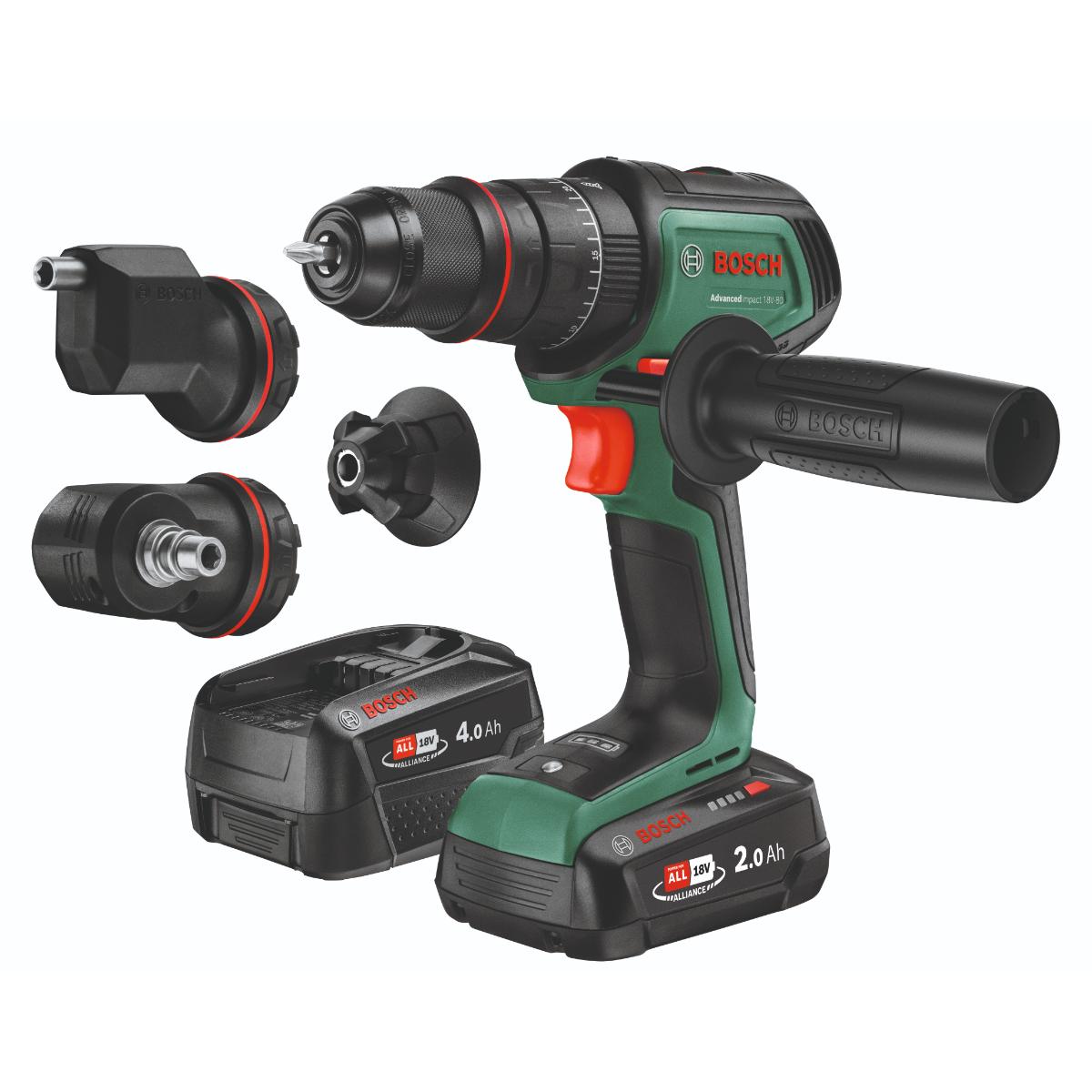 Bosch Akku-Schlagbohrmaschine AdvancedImpact 18V-80 QuickSnap,2 x Akku PBA 18V
