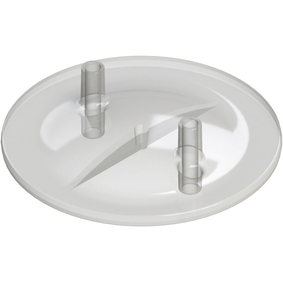 Kerbl Melkeimerdeckel flach 13x17mm transparent, 2 Stutzen