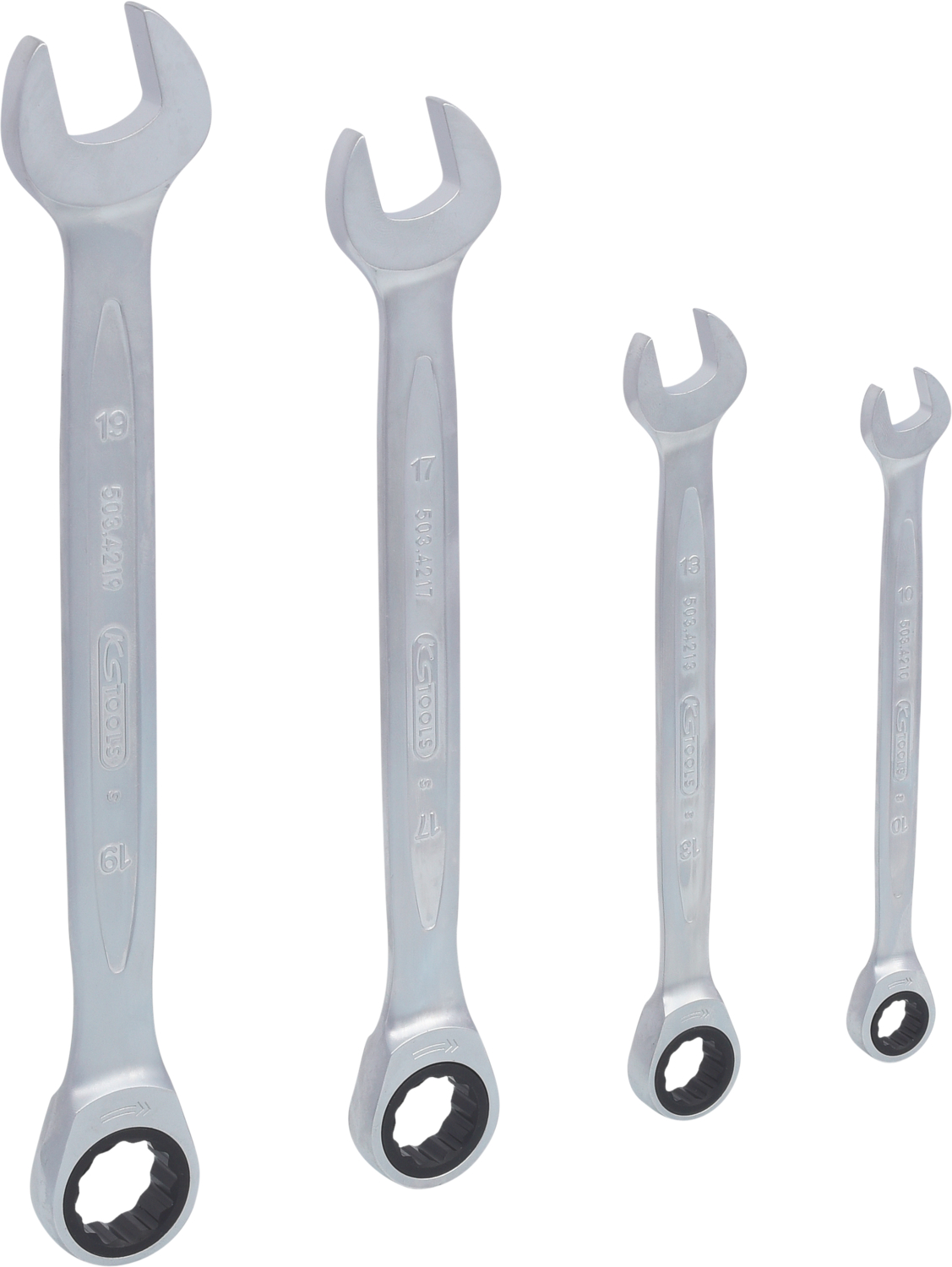 KS Tools GEARplus Ratschenringmaulschlüssel-Satz, 4-tlg 10-19mm