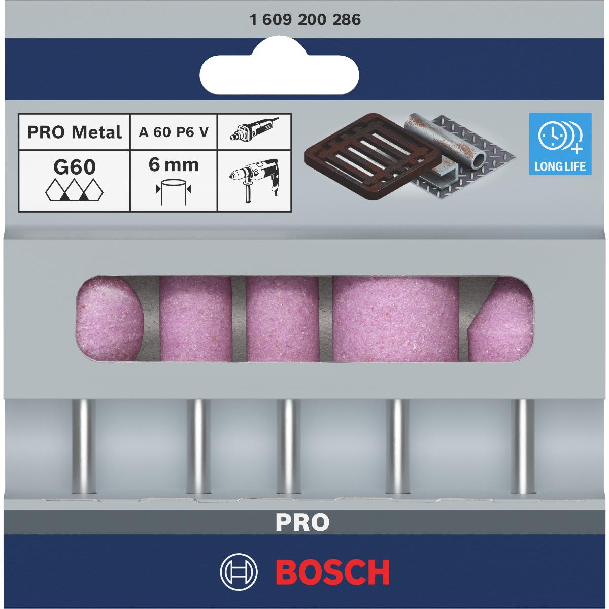 Bosch PRO Schleifstift-Set, 5-teilig, 6 mm