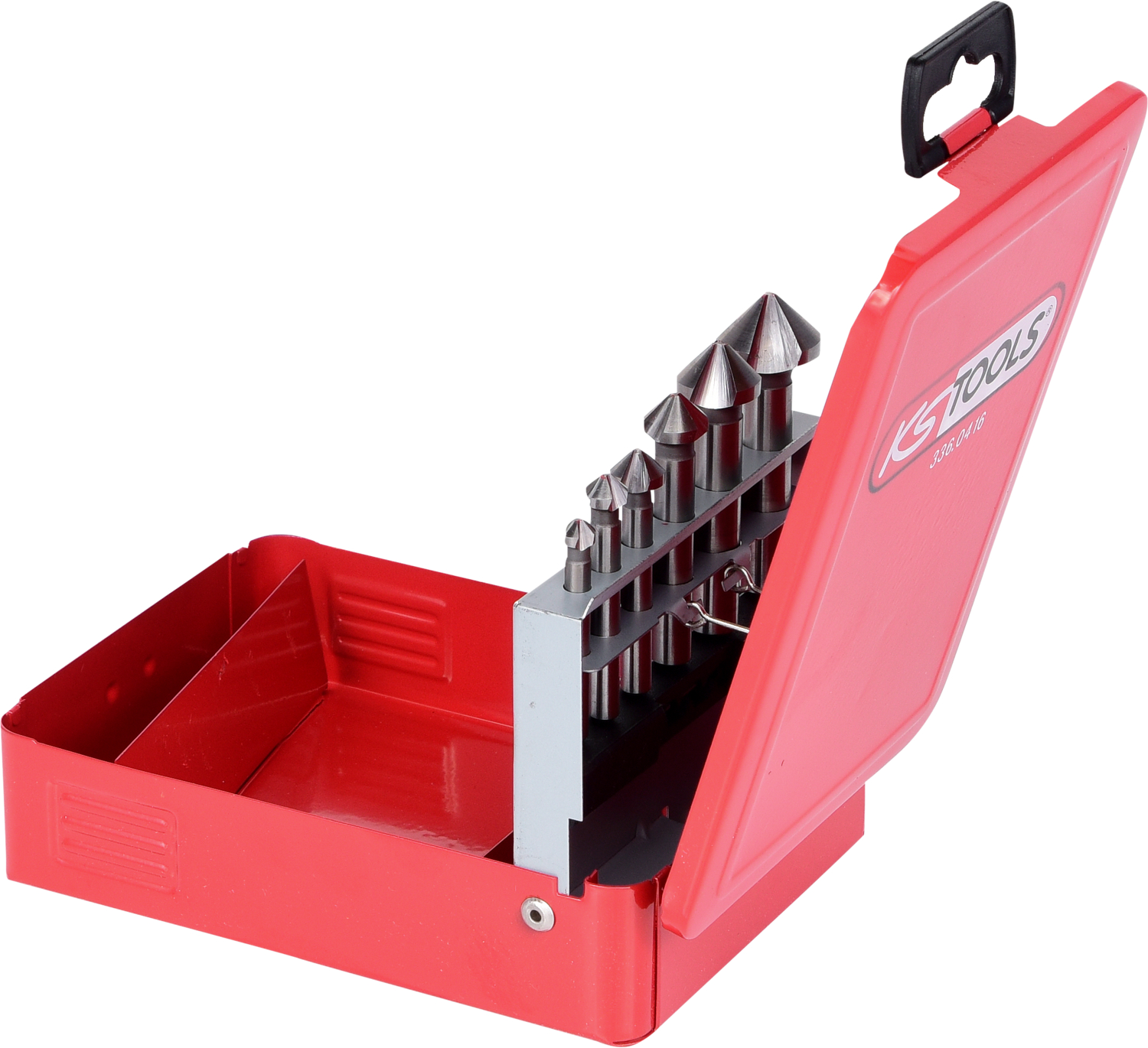 KS Tools HSS Co 5 Kegel-Entgratsenker-Satz, Stahlblechkassette 6-tlg