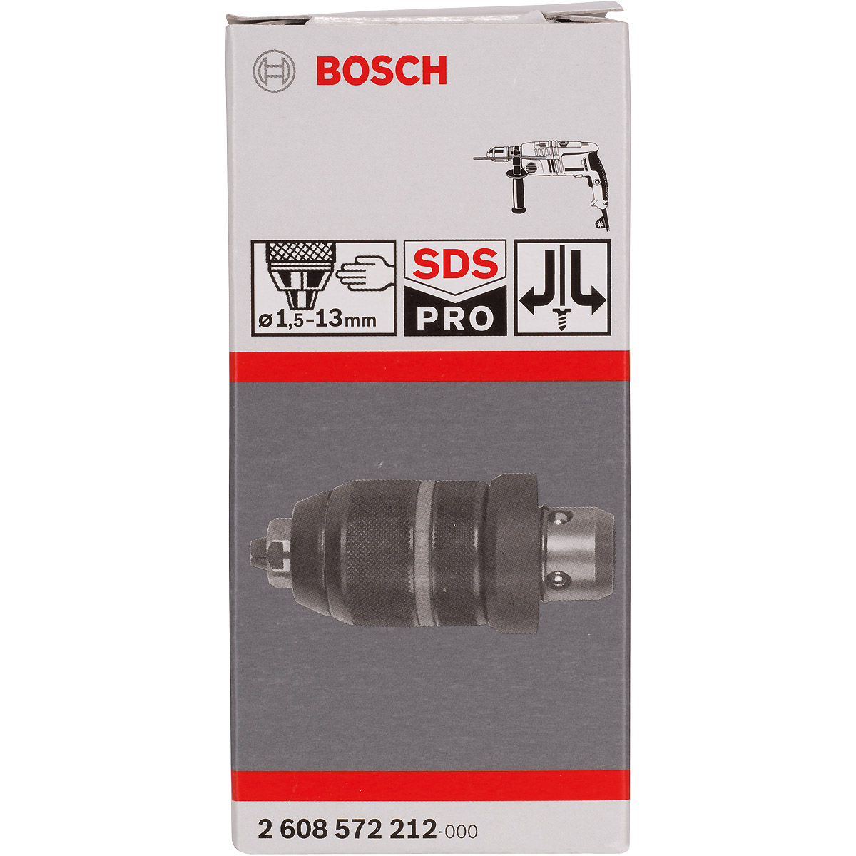 Bosch Schnellspannbohrfutter mit Adapter, 1,5 bis 13 mm, SDS plus, für GBH 2-26 DFR