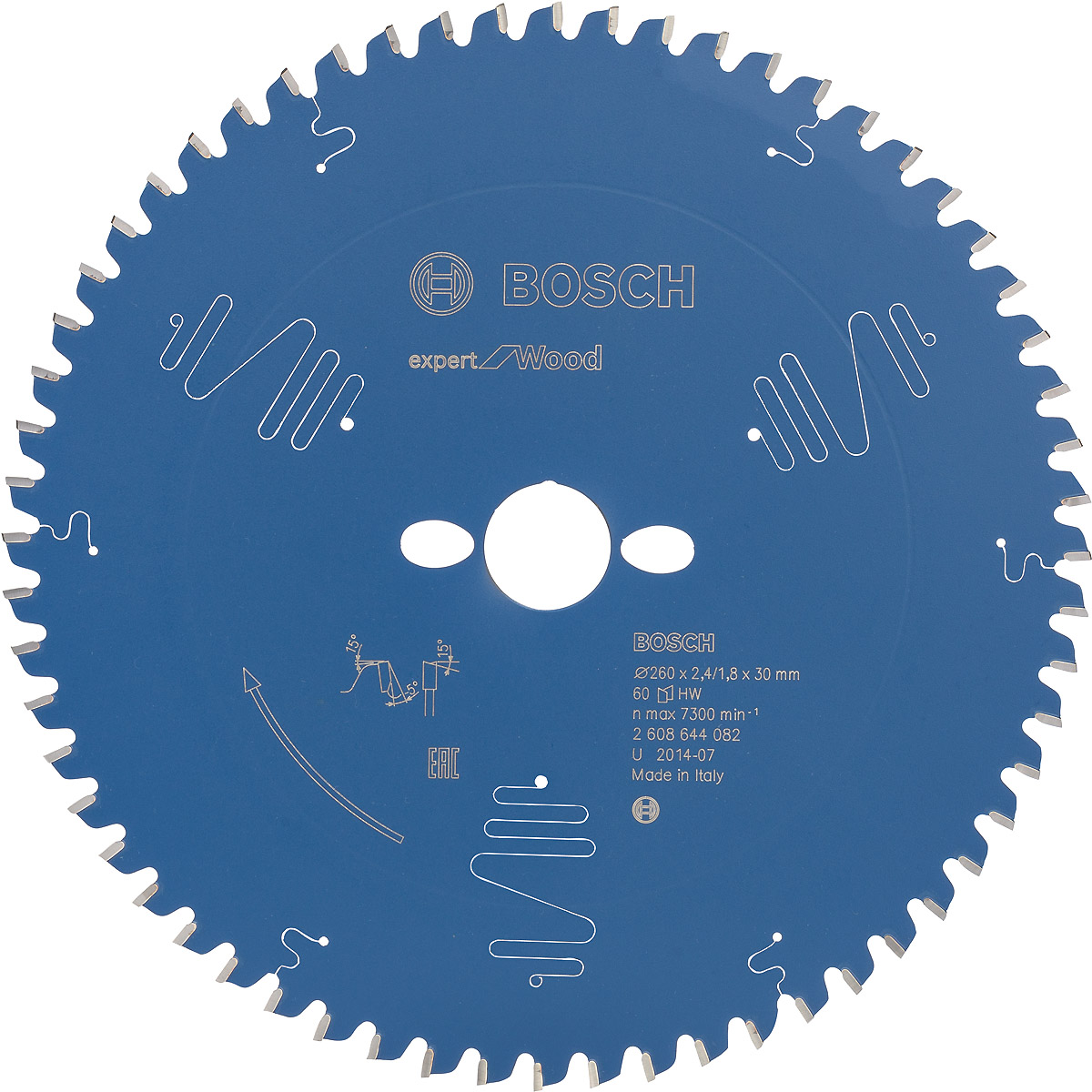 Bosch Kreissägeblatt Expert for Wood ø 260 mm