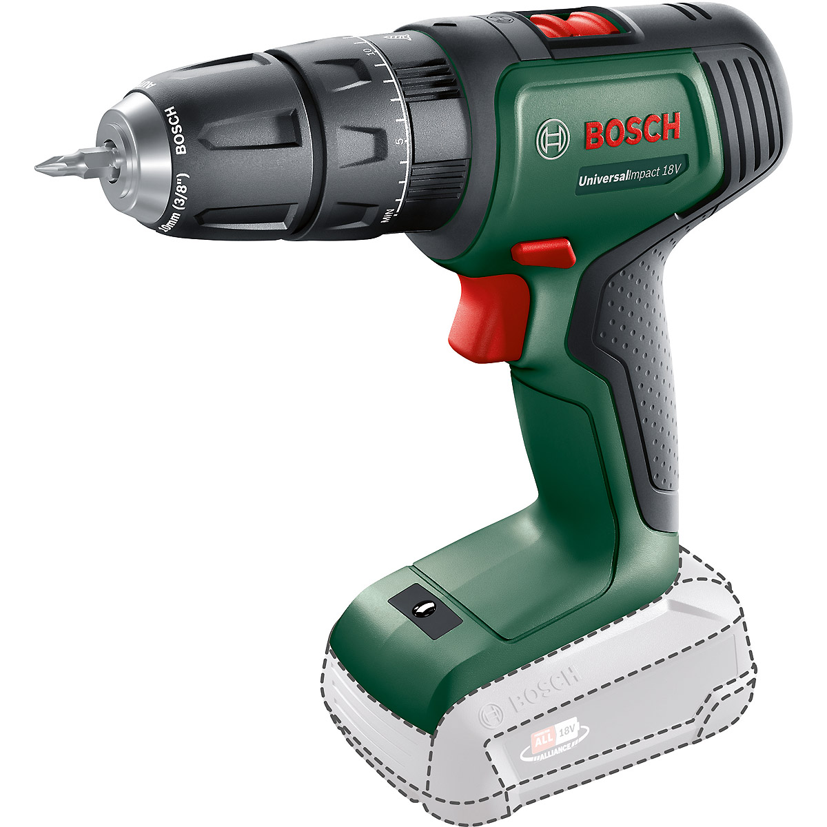 Bosch Akku-Zweigang-Schlagbohrschrauber UniversalImpact 18V