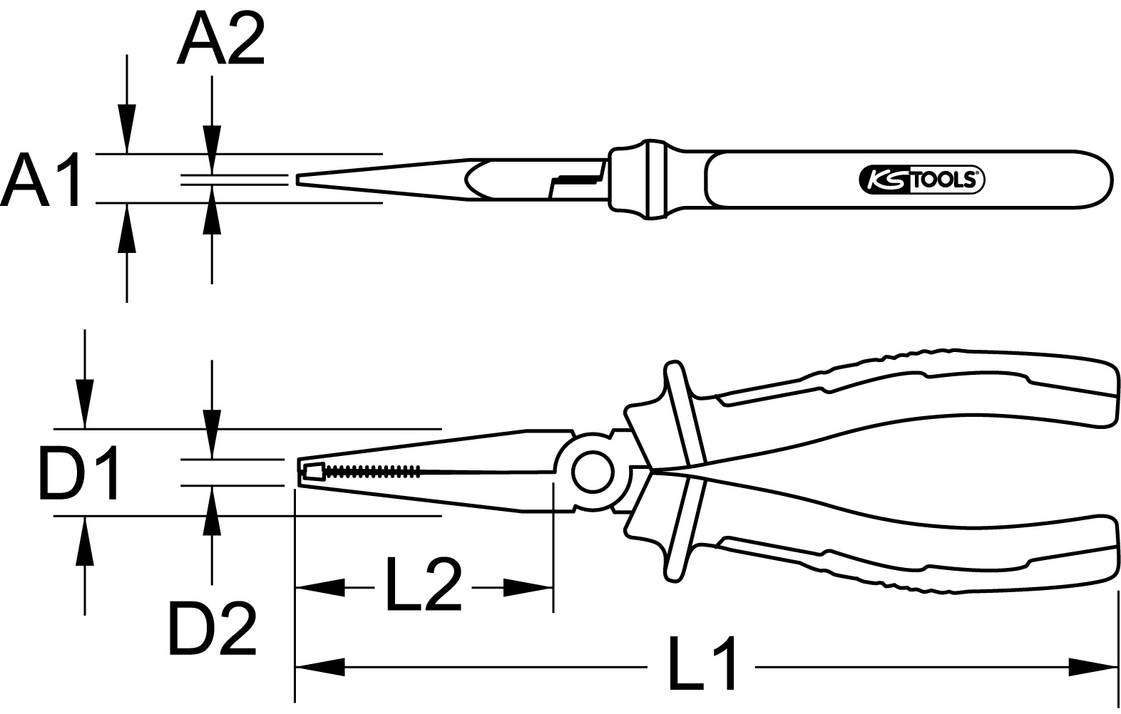 KS Tools Hutkappenzange, 200mm