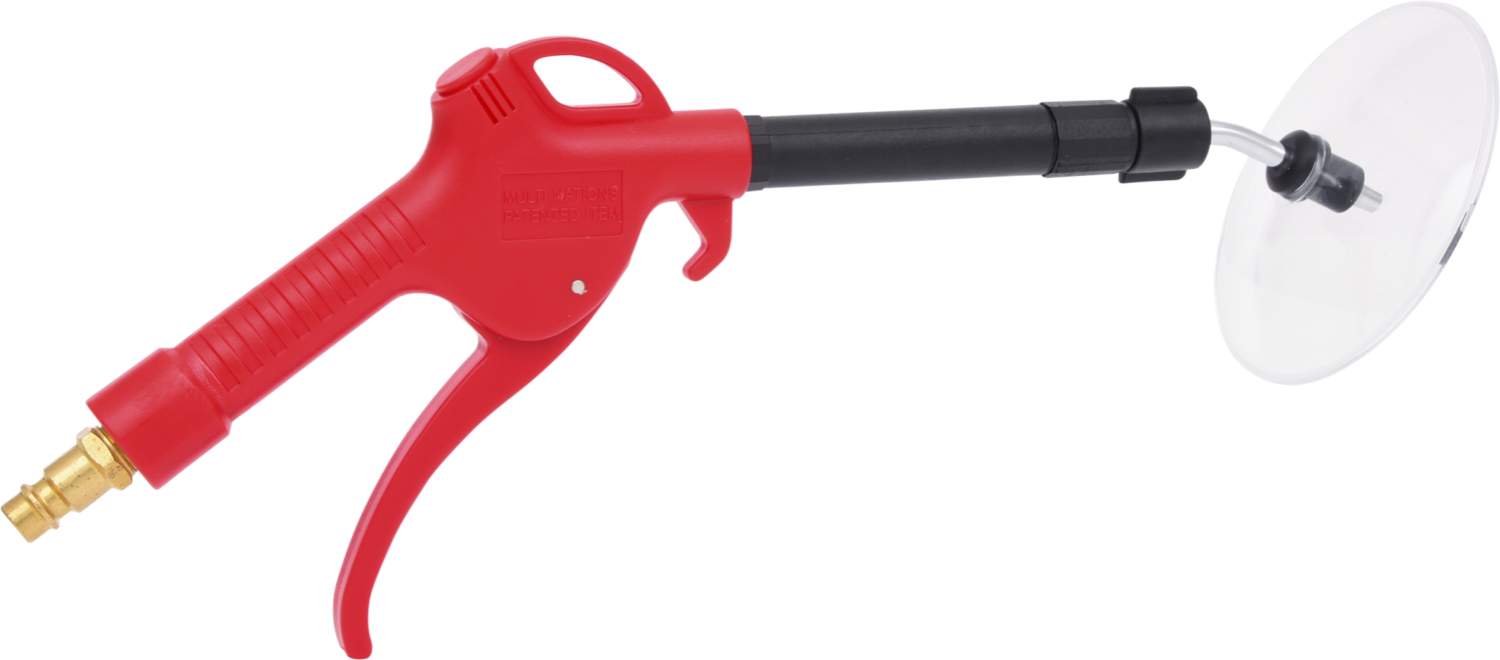 KS Tools Teleskop-Druckluft-Ausblaspistole 90-190mm mit Schutzschild